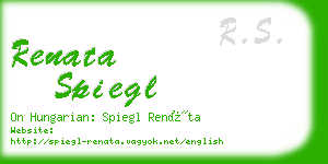 renata spiegl business card
